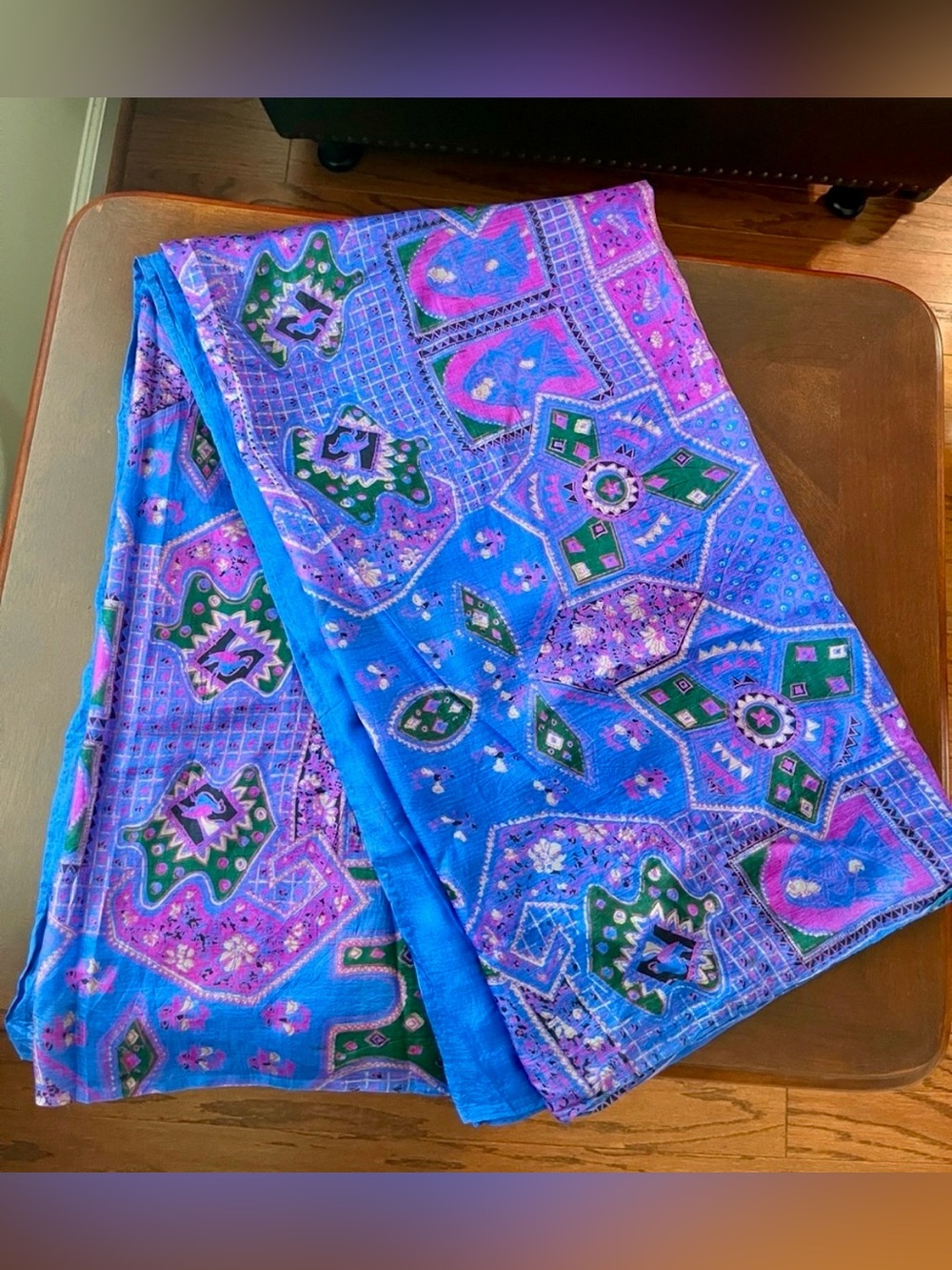 Purple & Blue Silk Saree